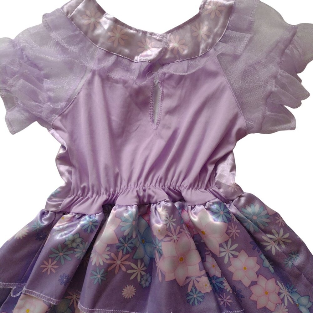 Disney Encanto Isabela Girls Costume 4-6X Purple Floral Fantasy Play Dress Up - Picture 8 of 9